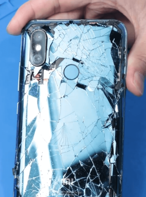 xiaomi mi 8 fallen Schaden Reparatur beschädigte xiaomi mi 8 rückseitige Abdeckung