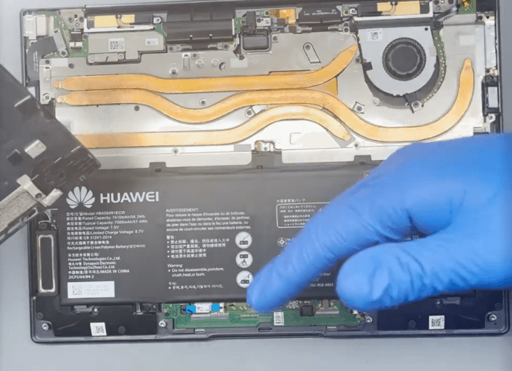 huawei matebook x pro funktioniert nicht mehr bei normalem Gebrauch 02 Zerlegen Sie das Matebook X