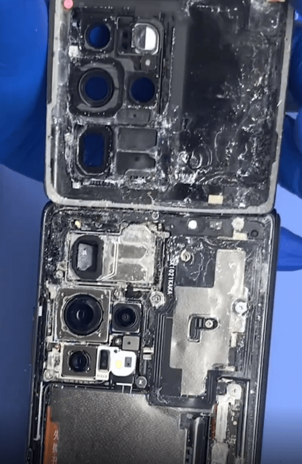 huawei mate x2 reparación de daños causados por el agua de mar (i) 03 Lleno de sal