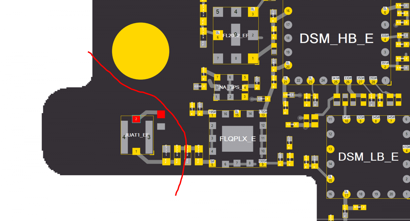 Riparazione della scheda madre dell'iphone 8 plus: come abbiamo risolto i problemi di pcb e wi-fi incrinati dopo un danno da caduta 04 La parte incrinata sul lato sinistro