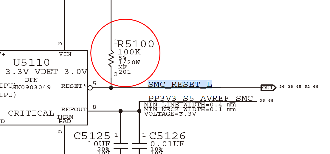 macbook a1502 ne peut pas démarrer problème réparation 100K R5100