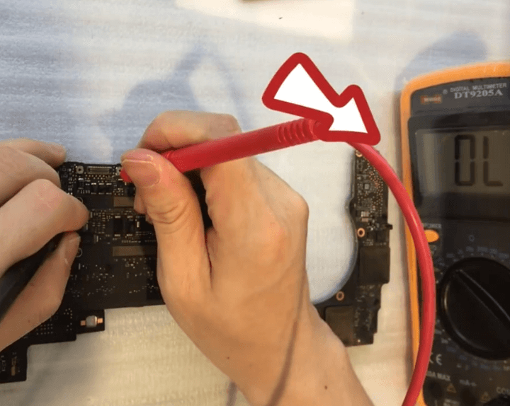 macbook a1989 kann nicht starten Problem Reparatur 10 Messen Sie den Diodenwert am wieder den Diodenwert zurück auf normal
