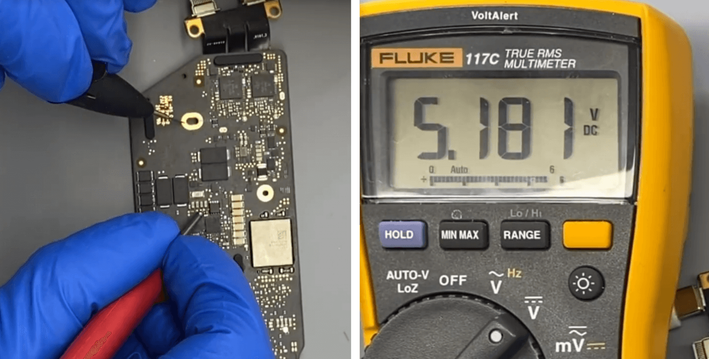 riparazione del macbook a2337 senza problemi di retroilluminazione 12 Tensione 5 V