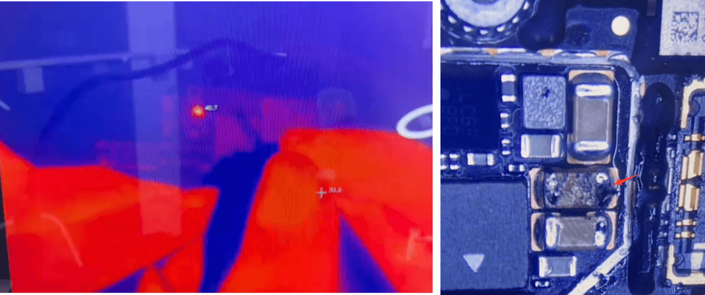 how to repair iphone 13 pro display issues after drop damage: step-by-step guide thermal imager to check iphone 13 pro motherboard
