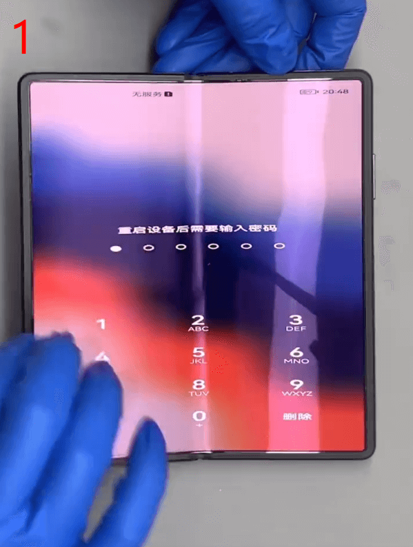 huawei mate x2 reparación de daños causados por el agua de mar (i) 21 01 pantalla más gorda y ancha