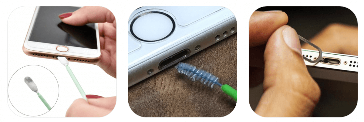 Suggerimenti per la riparazione dei problemi di ricarica dell'iPhone Polvere pulita