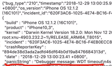 analyse du journal de redémarrage de l'iphone pour la réparation de l'iphone PanicString
