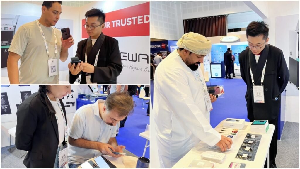 rewa porta le soluzioni aziendali per la riparazione al gitex 2024 di dubai Figura 4. I clienti imparano e testano i prodotti di riparazione
