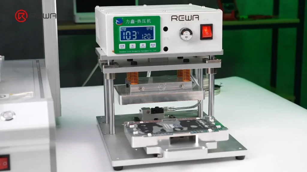 iphone 16 pro screen refurbishment: a step-by-step guide heat press the frame 1