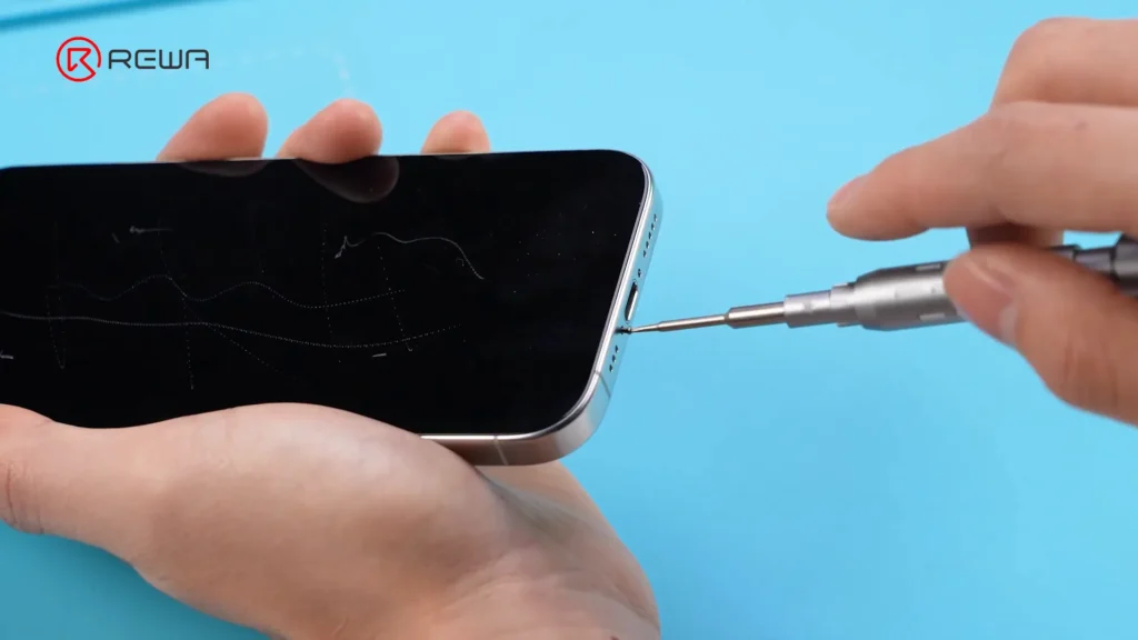 iphone 16 pro screen refurbishment: a step-by-step guide unscrew iphone 16 pro 1