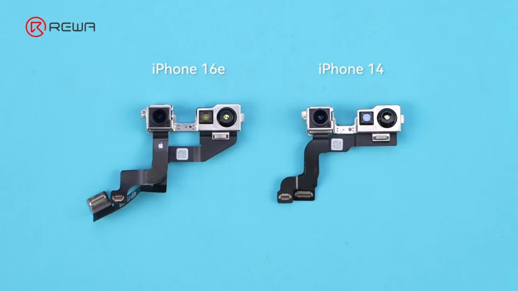 iphone 16e teardown: revealing surprising findings iphone 16e vs iphone 14 front camera
