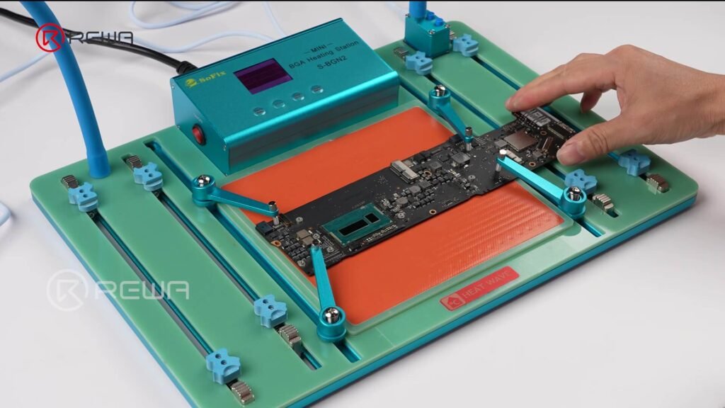 Comment mettre à jour le macbook air a1466 en i7 cpu & 16gb ram sécuriser la carte mère sur le poste de reprise bga