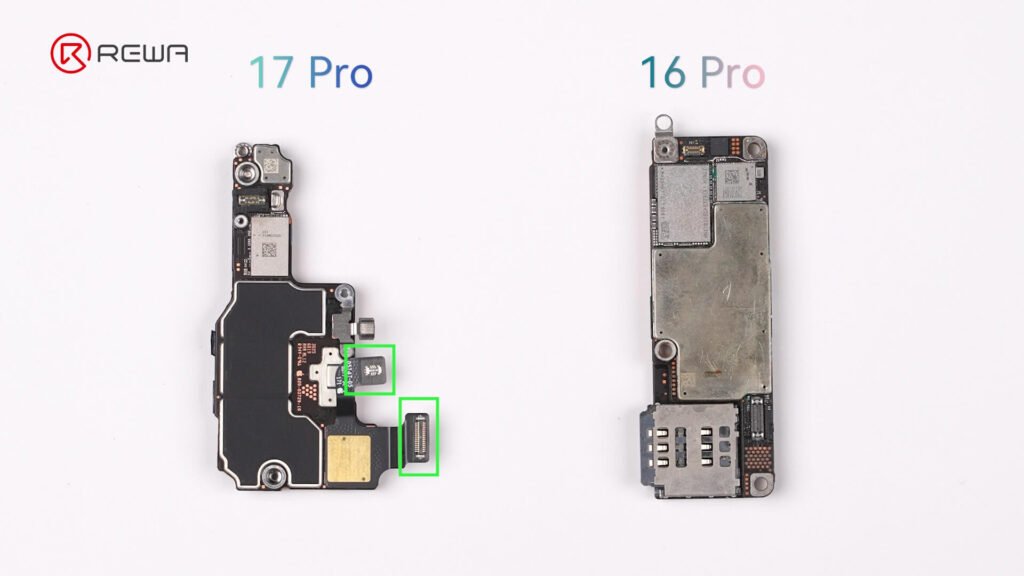 iPhone 17 pro: segreti, nuove modifiche al design e approfondimenti sulle riparazioni iphone 17 pro vs iphone 16 pro scheda madre